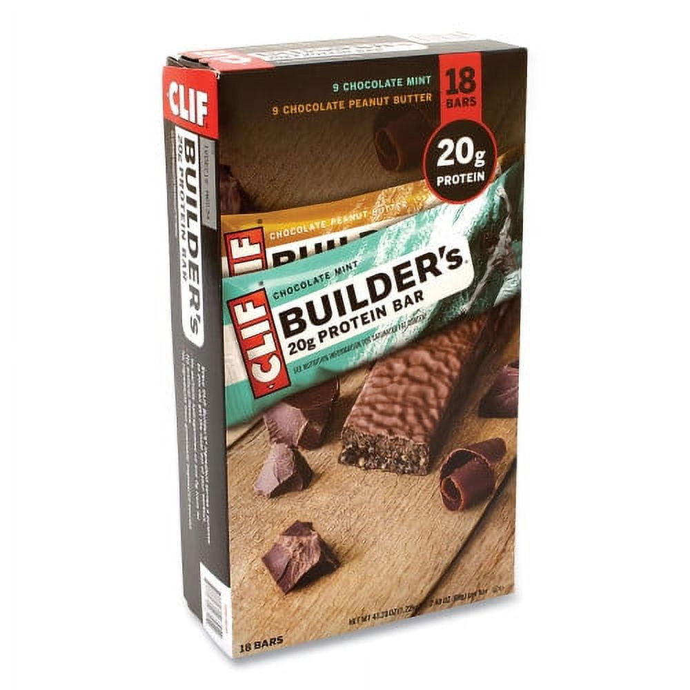 CLIF Bar Builders Protein Bar, Chocolate Mint/Chocolate Peanut Butter