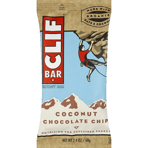 CLIF Bar Coconut Chocolate Chip Energy Bar, 2.4 oz, (Pack of 12
