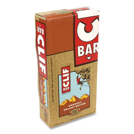 CLIF® Bar Energy Bar, Crunchy Peanut Butter, 2.4 oz, 12/Box 30120