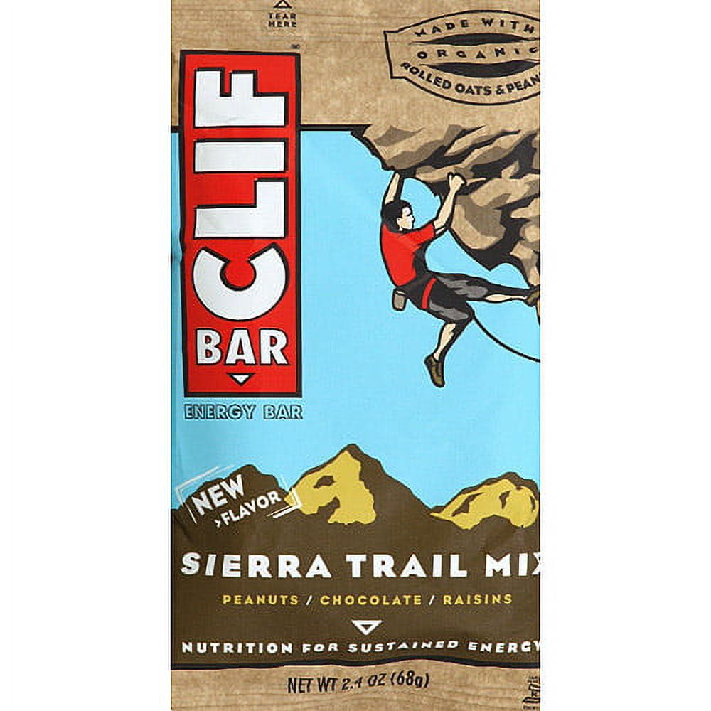 CLIF Bar Sierra Trail Mix Energy Bar, 2.4 oz, (Pack of 12)
