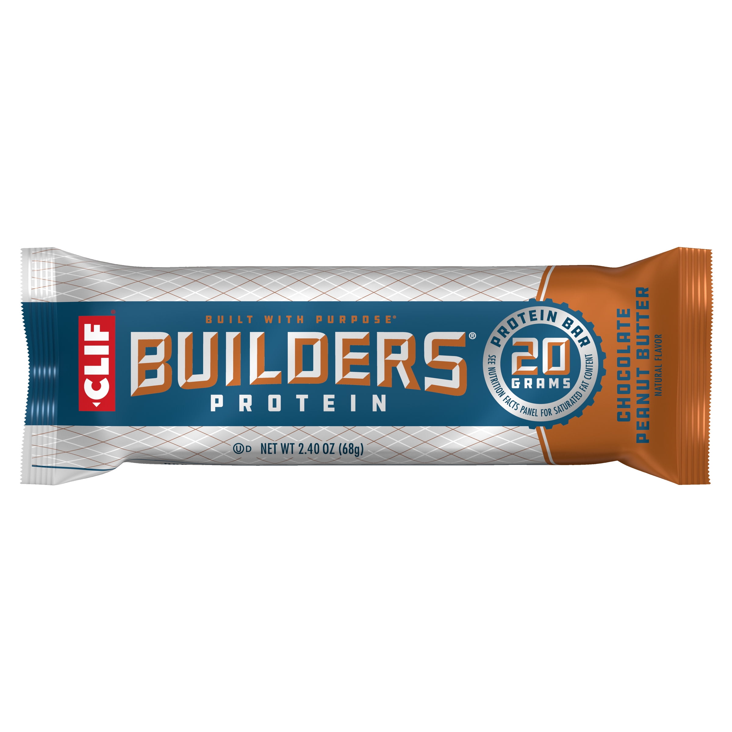 CLIF Builders Chocolate Peanut Butter Flavor Protein Bar Gluten