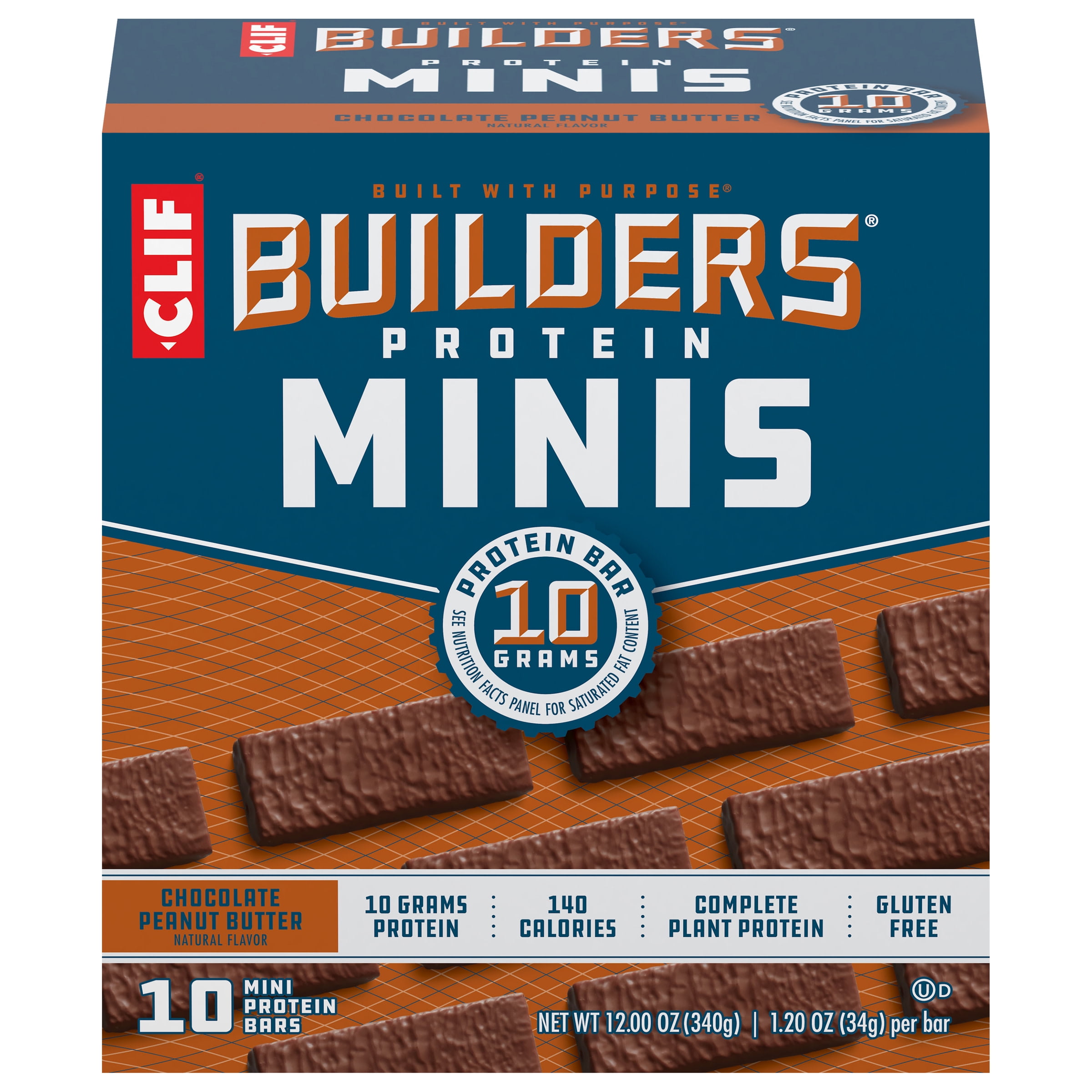 Clif Energy Bars, Crunchy Peanut Butter, Minis - 20 pack, 0.99 oz bars