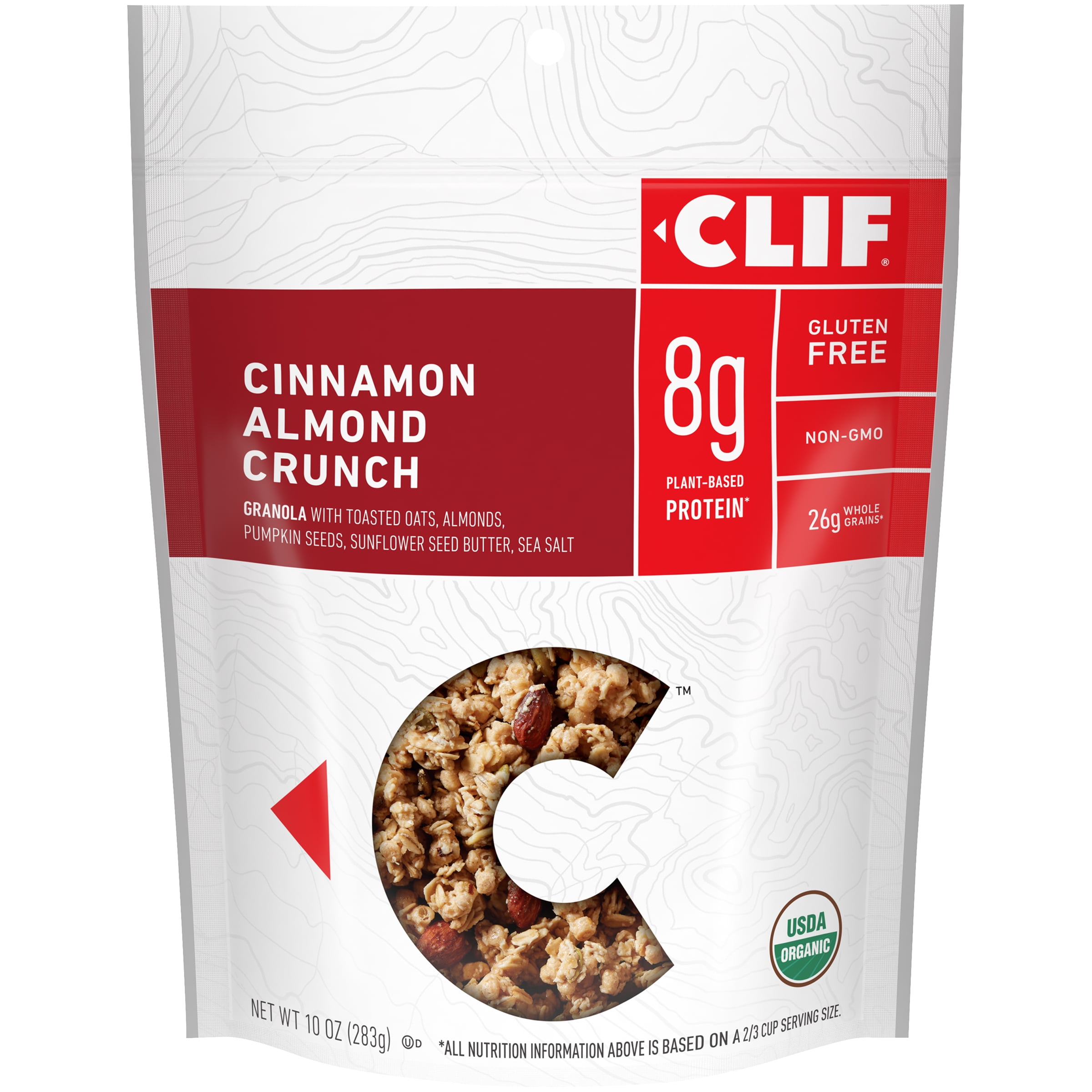 CLIF Granola, Gluten Free, Organic, Cinnamon Almond, 10 oz