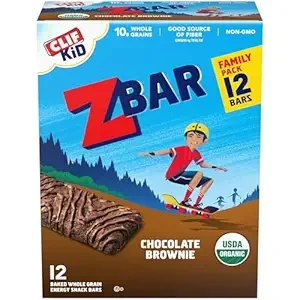 CLIF Kid Zbar - Chocolate Brownie - Soft Baked Whole Grain Snack Bars - USDA Organic - Non-GMO - Plant-Based - 1.27 oz. (12 Pack)