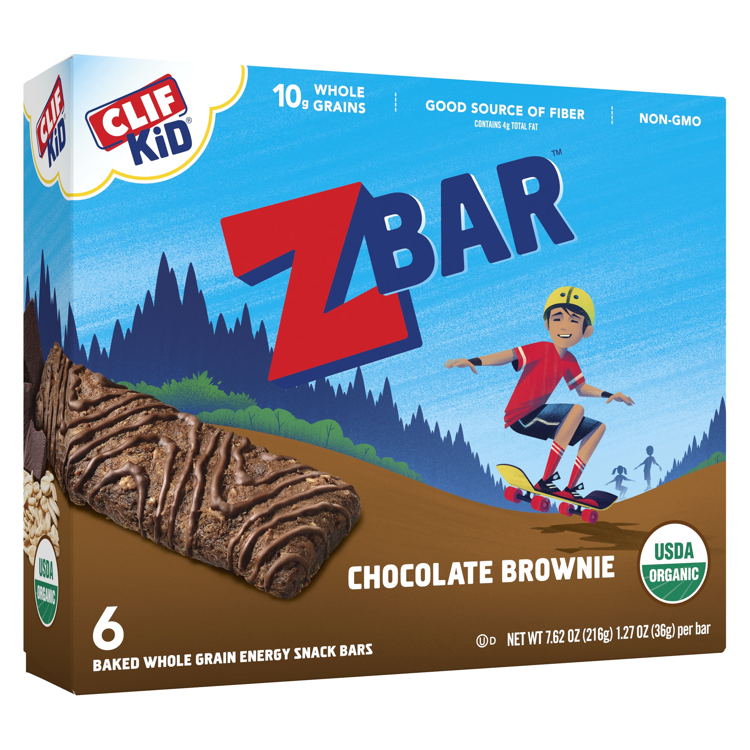 CLIF Kid Zbar - Chocolate Brownie - Soft Baked Whole Grain Snack Bars ...