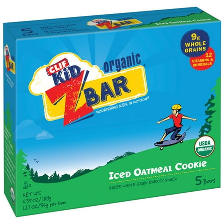 CLIF Kid Zbar Organic Ice Oatmeal Cookie Snack Bars, 1.27 oz, 5 ct