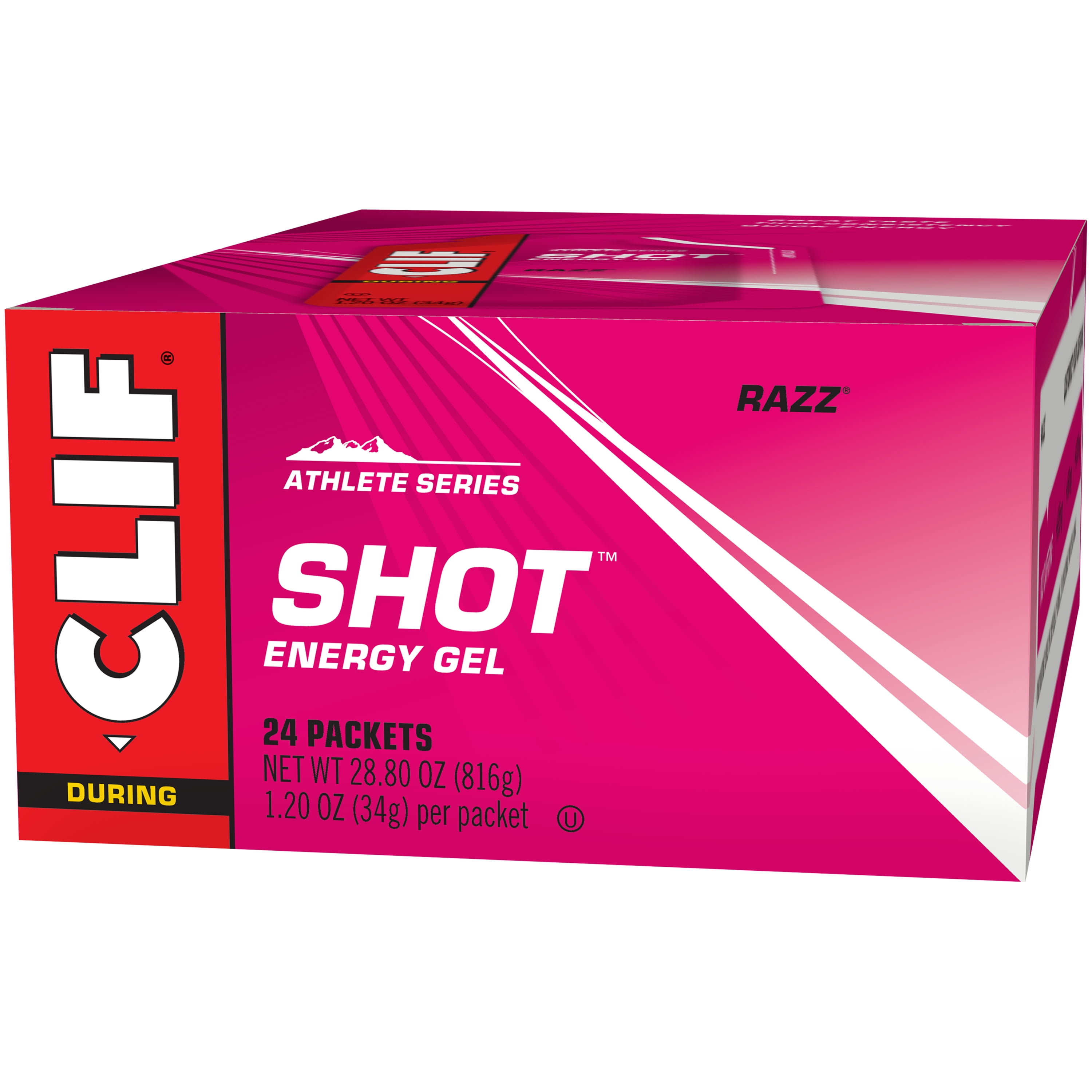 CLIF SHOT RAZZ ENERGY GEL 1.2 OZ x 24