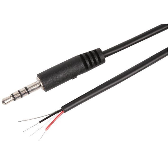 CLIFF ELECTRONIC COMPONENTS 3.5mm 4 Pole Jack Plug to Free / Stripped Ends, 2m