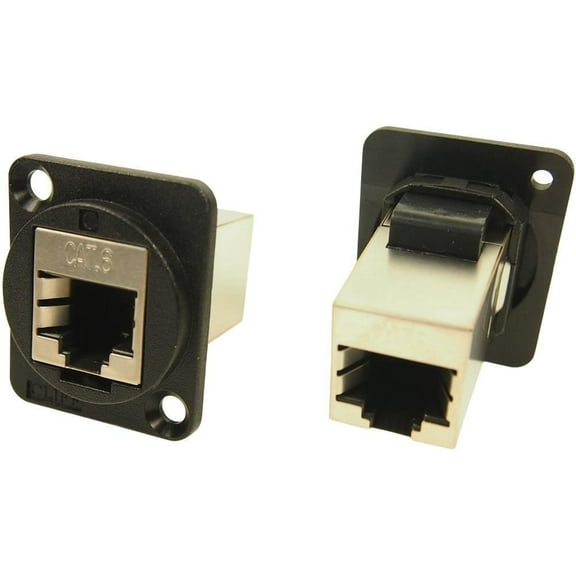 CLIFF ELECTRONIC Shielded FTP Cat6 RJ45 Feedthrough Panel Connector, XLR Frame