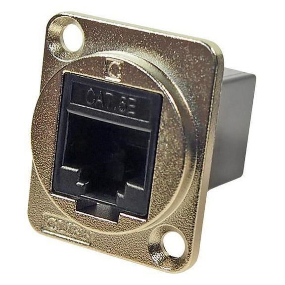 CLIFF ELECTRONIC UTP Cat5e RJ45 Panel Mount Connector, Silver Metal XLR Frame