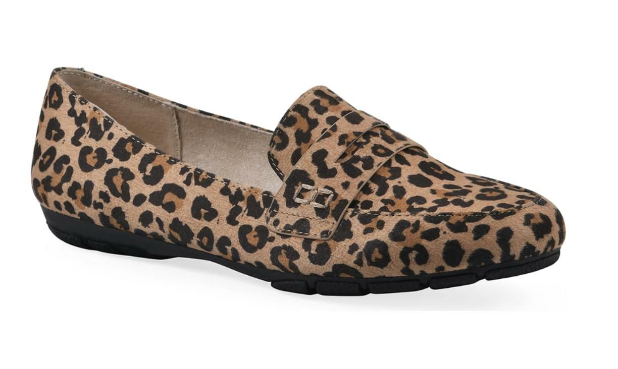 Cliffs by WHITE MOUNTAIN Leopard Print Slip-On Women’s Loafers in Tan and Black Leopard - Slip On Shoes for Women | Charix main image 2