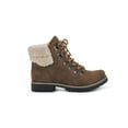 thumbnail image 1 of CLIFFS BY WHITE MOUNTAIN Womens Brown Sweater Cuff Hiker-Inspired Style Lug Sole Cushioned Pathfield Round Toe Block Heel Lace-Up Booties 9 M, 1 of 3