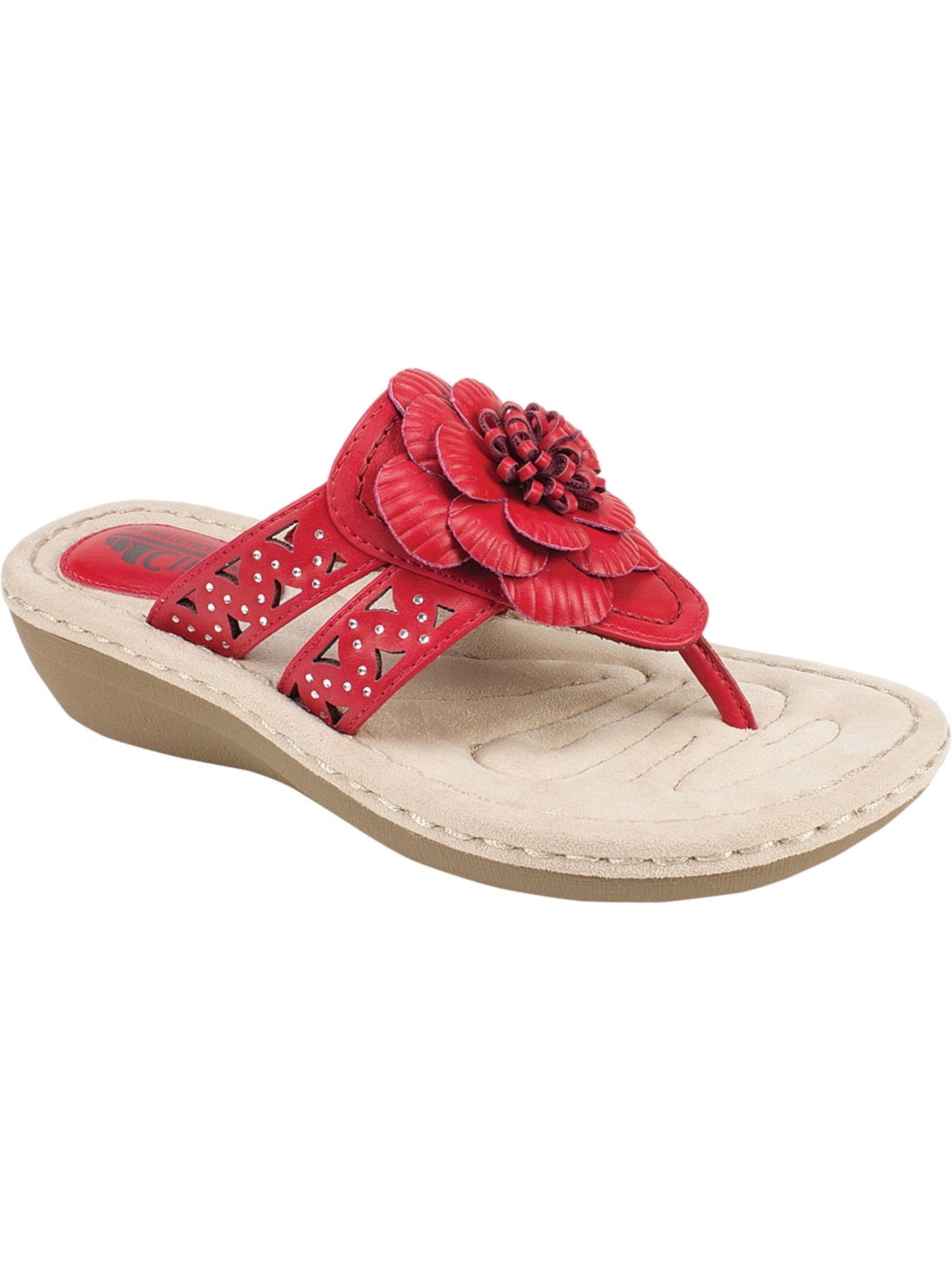 CLIFFS BY WHITE MOUNTAIN Infradito Donna Cynthia – Sandali Con Zeppa, Memory Foam E Dettagli Floreali - 4