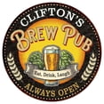thumbnail image 1 of CLIFTON'S Beer Pub Man Cave Metal Sign Home Decor 14 inch Round 100140025384, 1 of 1
