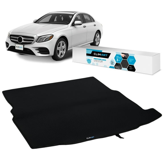 CLIM ART Cargo Liner for Mercedes E-Class 2017-2023 Sedan Custom Fit Trunk Mat, with Honeycomb Dirtproof & Waterproof Technology - All-Climate, Heavy Duty, Anti-Slip Cargo Liner, Luggage - FL01117089