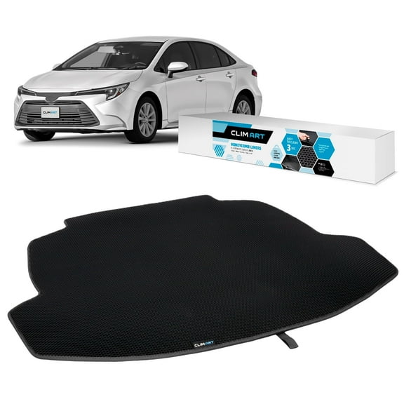 CLIM ART Cargo Liner for Toyota Corolla 2020-2026 Sedan Custom Fit Trunk Mat, with Honeycomb Dirtproof & Waterproof Technology - All-Climate, Heavy Duty, Anti-Slip Cargo Liner, Luggage - FL01120217