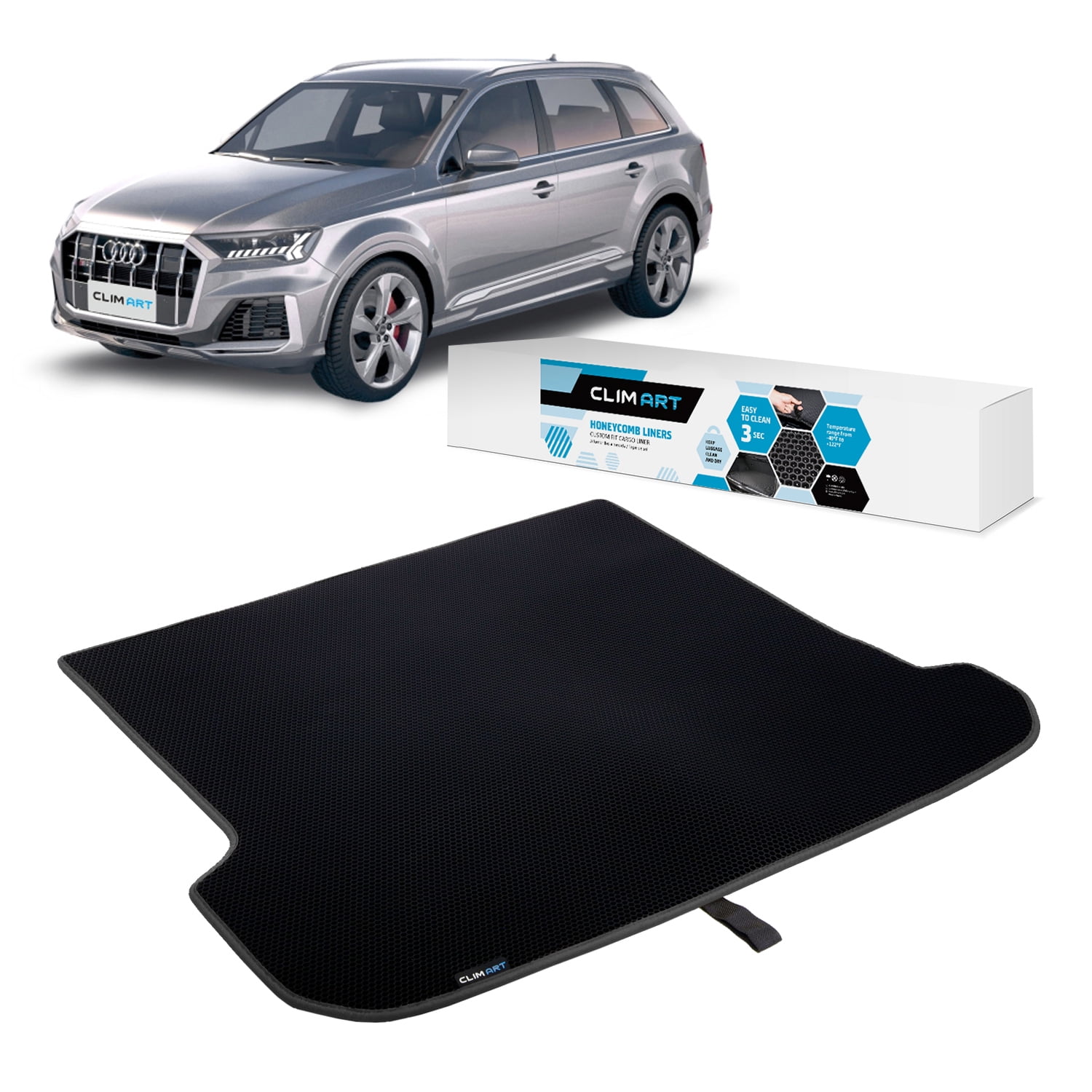 CLIM ART Cargo Liner Сompatible with Audi Q7 20172024 Custom Fit Trunk