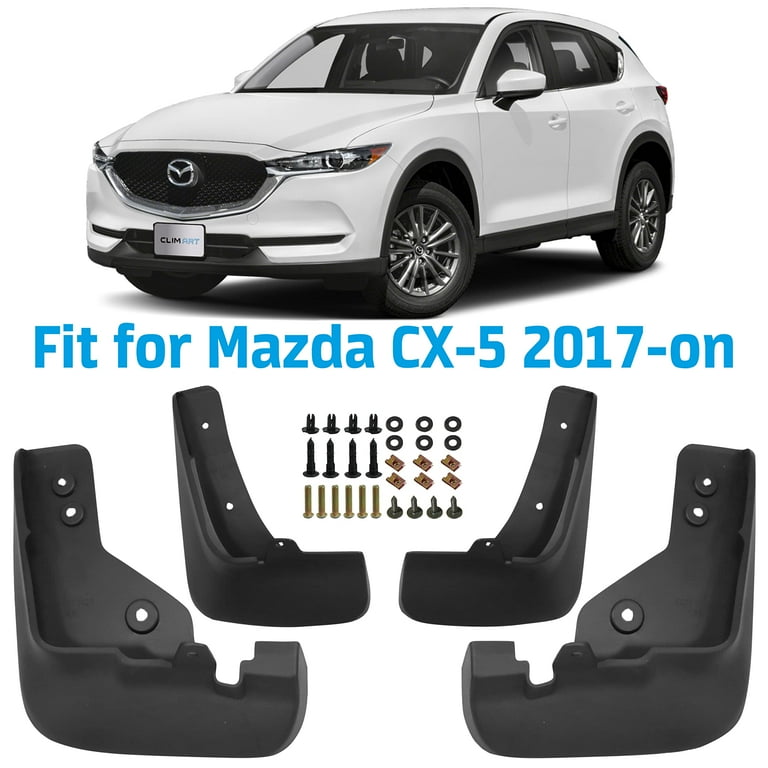 CLIM ART Custom Fit Mud Flaps for Mazda CX 5 2017 2022 4 pcs Easy to Install Road and Weather Resistant Thermoplastic Car Accessories 2 Side View