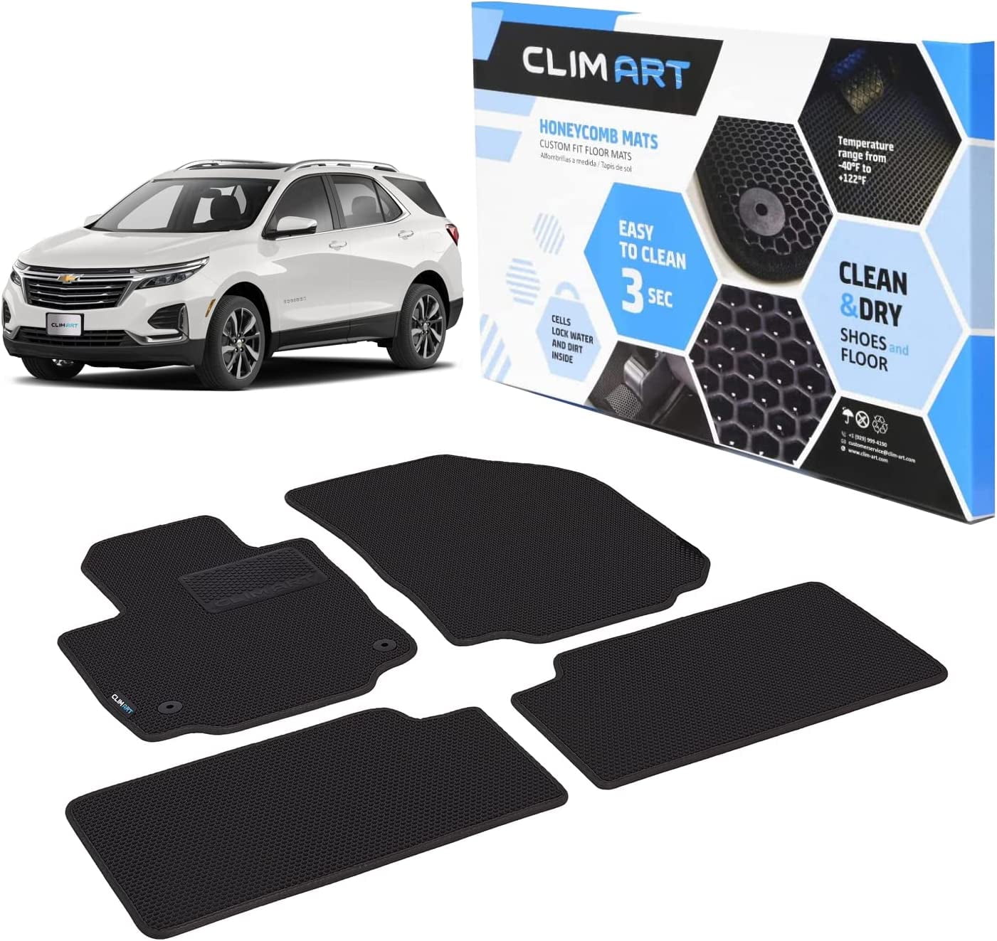 CLIM ART Custom Fit Floor Mats Compatible for Chevrolet