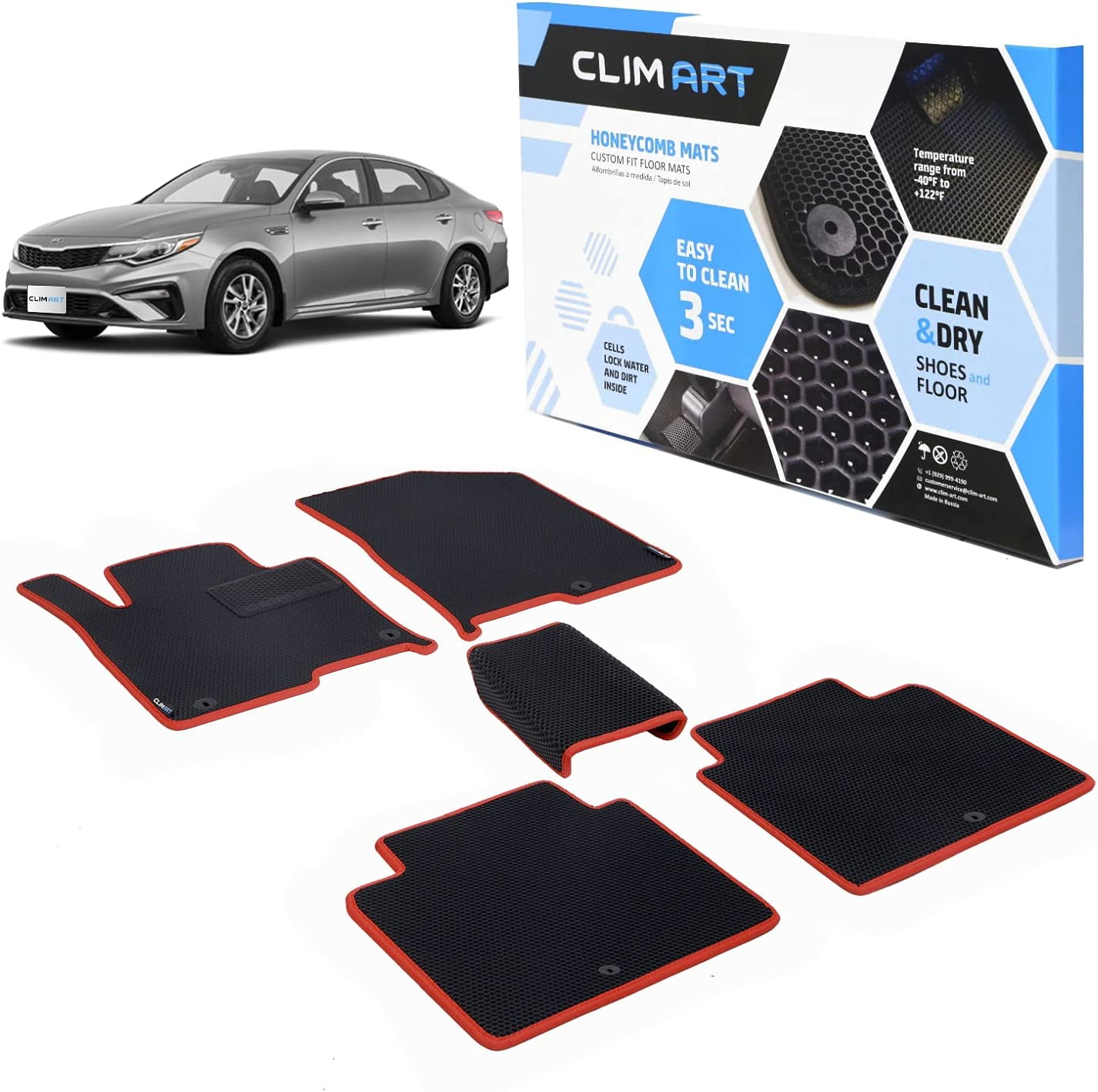 CLIM ART Custom Fit Floor Mats for Kia Optima 20162020