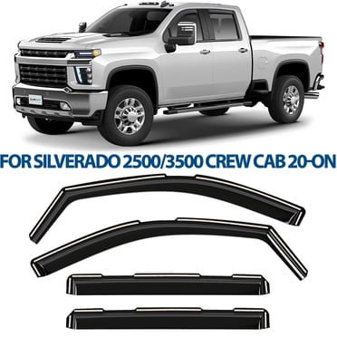 In-Channel Rain Guards For 2020-2025 Chevy Silverado/GMC Sierra Crew Cab 2500/3500 HD