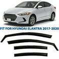 thumbnail image 1 of CLIM ART in-Channel Incredibly Durable Rain Guards for Hyundai Elantra 2017-2020 Sedan, Original Window Deflectors, Vent Window Visors, Vent Deflector, 4 pcs. - 617040, 1 of 7