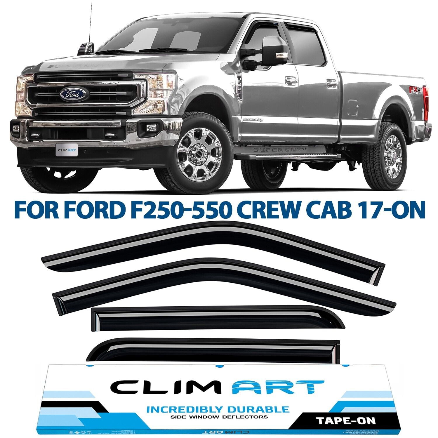 CLIM ART Incredibly Durable Rain Guards for Ford F250 to F550 Super