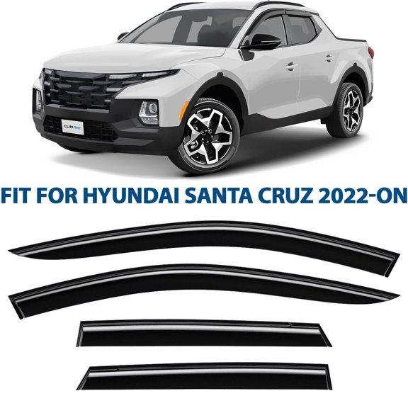 CLIM ART Incredibly Durable Rain Guards for Hyundai Santa Cruz 2022-2026, Original Tape-on Window Deflectors, Vent Deflector, Window Visors, Car Accessories, 4pcs. - 422280