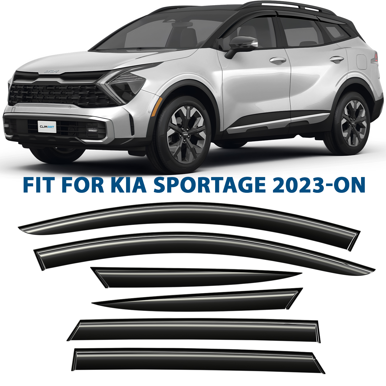 CLIM ART Incredibly Durable Rain Guards for Kia Sportage 20232024