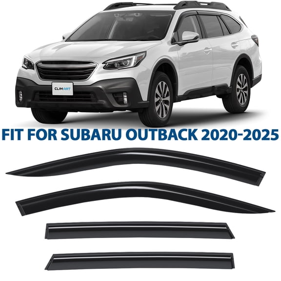 CLIM ART Incredibly Durable Rain Guards for Subaru Outback 2020-2025, Original Tape-on Window Deflectors, Vent Deflector, Window Visors, Car Accessories, 4 pcs. - 420034