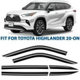 thumbnail image 1 of CLIM ART Incredibly Durable Rain Guards for Toyota Highlander 2020-2026, Original Tape-on Window Deflectors, Vent Deflector,Window Visors, Car Accessories,6pcs. - 520351, 1 of 10