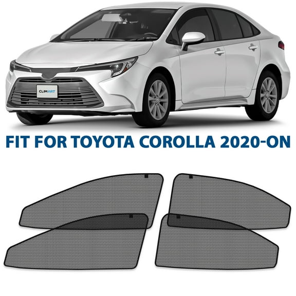 CLIM ART Magnetic Car Window Shades for Toyota Corolla 2020-2026 Sedan Custom-Fit Sun Blocker Curtains, Side Window Covers,Essential Car Accessories for Camping, Baby,and Privacy Protection- MS0044