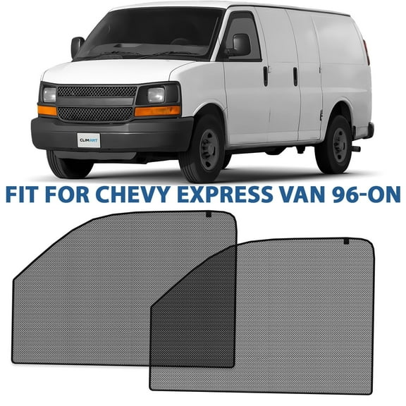CLIM ART Magnetic Car Window Sunshade For Chevy Express Van 1996-2026, 2 Pc.Set, Side Glass Covers Screen, Block Sun Rays Curtains, Window Shield Sun Shade in Cars, Camping accessories - MS0279