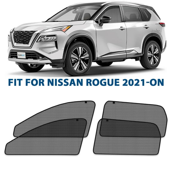 CLIM ART MagneticCarWindowShadesfor Nissan Rogue 2021-2026, Sun Blocker Curtains, SideWindowCovers,CarAccessoriesforCamping, Privacy Protection - MS0111