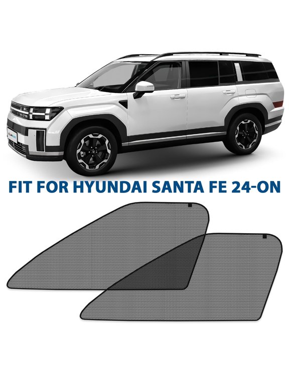 Magnetic Car Window Sunshade For Hyundai Santa Fe 2024-2026, 2 Pc.Set, Side Glass Covers Screen, Block Sun Rays Curtains, Window Shield Sun Shade in Cars, Camping accessories - MS0182