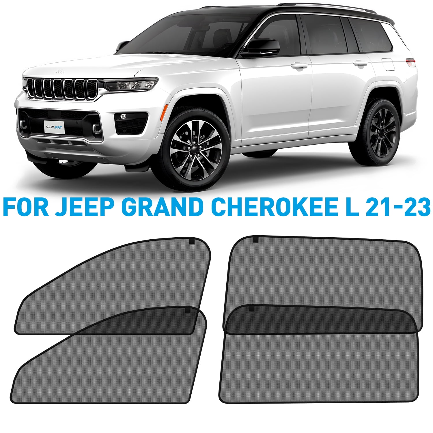 CLIM ART Car Window Sunshade for Jeep Grand Cherokee L 2021