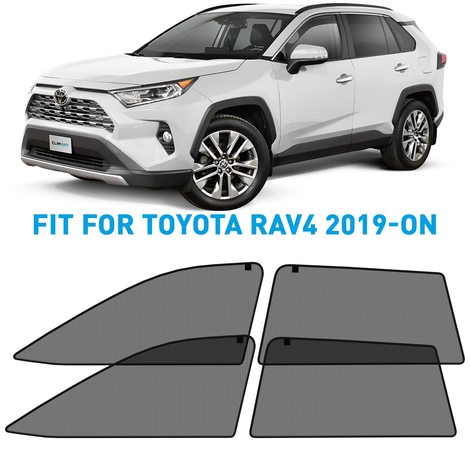 CLIM ART Car Window Sunshade for Toyota RAV4 20192024, 4 Pc