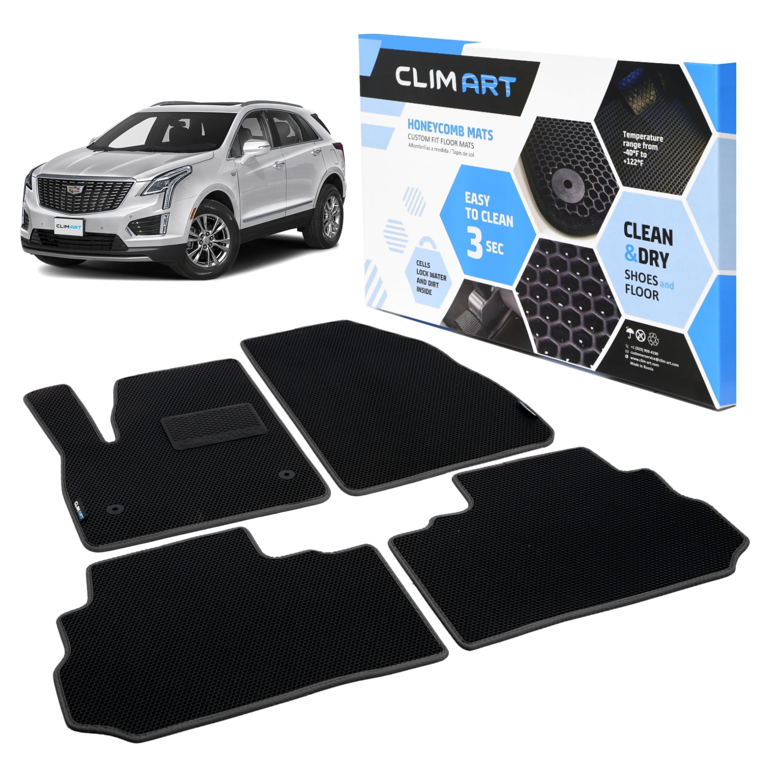 CLIM ART WaterTrap Custom Fit Floor Mats for Cadillac XT5 20172024 1&2