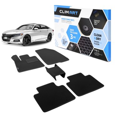 ToughPRO Black All-Weather Floor Mats For Honda Accord 2018-2022 – Custom Fit, Heavy Duty Rubber (USA Made)