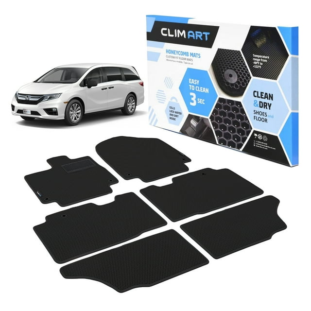 CLIM ART WaterTrap Custom Fit Floor Mats for Honda Odyssey 20182024, 1