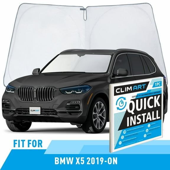 CLIM ART Windshield Sun Shade for BMW X5 2019-2026, Custom-Fit Foldable Car Sunshade, Vehicle Sun Protector, Front Auto Windshield Cover, Car accessories - WS3002