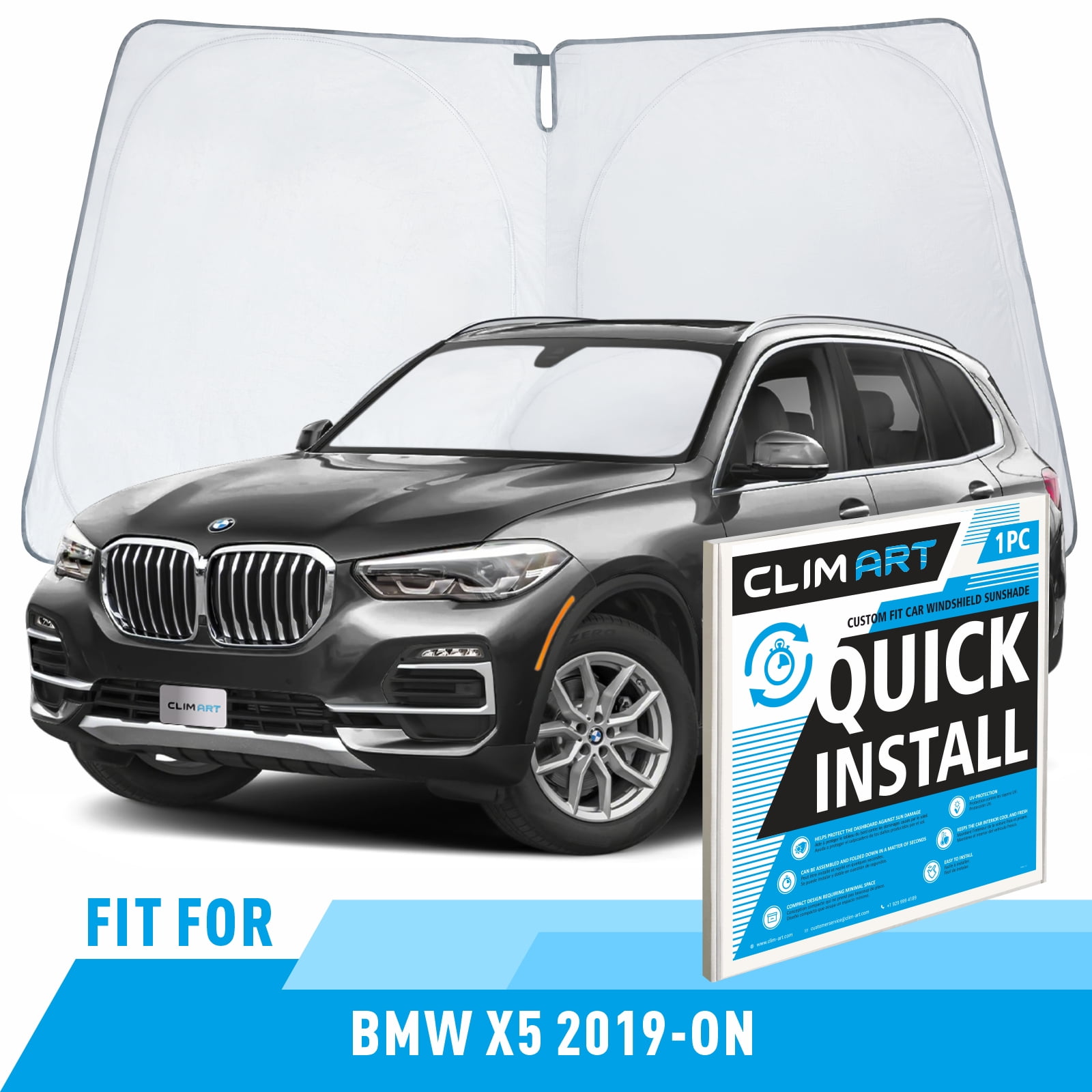 CLIM ART Windshield Sun Shade for BMW X5 20192024 CustomFit