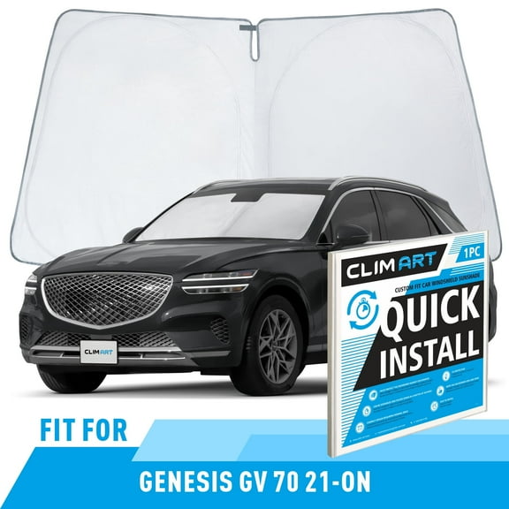 CLIM ART Windshield Sun Shade for Genesis GV 70 2021-2026, Custom-Fit Foldable Car Sunshade, Vehicle Sun Protector, Front Auto Windshield Cover, Car accessories - WS3049