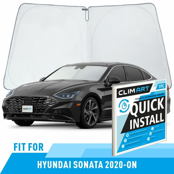 CLIM ART Windshield Sun Shade for Hyundai Sonata 2020-2025, Custom-Fit Foldable Car Sunshade, Vehicle Sun Protector, Front Auto Windshield Cover, Car accessories - WS3033