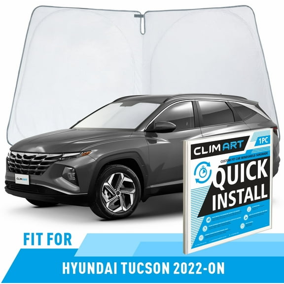 CLIM ART Windshield Sun Shade for Hyundai Tucson 2022-2026, Custom-Fit Foldable Car Sunshade, Vehicle Sun Protector, Front Auto Windshield Cover, Car accessories - WS5026