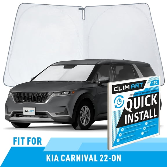 CLIM ART Windshield Sun Shade for Kia Carnival 2022-2026, Custom-Fit Foldable Car Sunshade, Vehicle Sun Protector, Front Auto Windshield Cover, Car accessories - WS5038