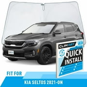 CLIM ART Windshield Sun Shade for Kia Seltos 2021-2026, Custom-Fit Foldable Car Sunshade, Vehicle Sun Protector, Front Auto Windshield Cover, Car accessories - WS3029