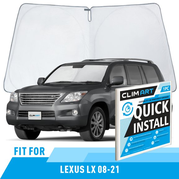CLIM ART Windshield Sun Shade for LX 2008-2021, Custom-Fit Foldable Car Sunshade, Vehicle Sun Protector, Front Auto Windshield Cover, Car accessories - WS2017