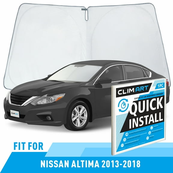 CLIM ART Windshield Sun Shade for Nissan Altima 2013-2018, Custom-Fit Foldable Car Sunshade, Vehicle Sun Protector, Front Auto Windshield Cover, Car accessories - WS5014