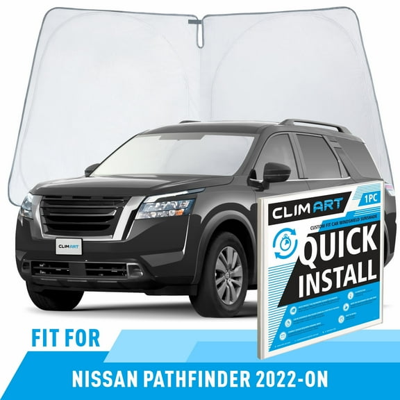 CLIM ART Windshield Sun Shade for Nissan Pathfinder 2022-2026, Custom-Fit Foldable Car Sunshade, Vehicle Sun Protector, Front Auto Windshield Cover, Car accessories - WS5036